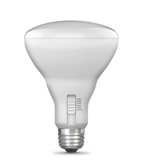 Feit Electric BR30DM/6WYCA/2 Soft White E26 Dimmable Reflector Flood Retrofit LED Light Bulb, Multi-Color Temperature, Wattage 7.2W, Voltage 120V -2 Pack