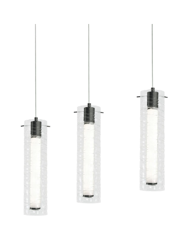 AFX Lighting BRIP04LAJUDBKLNR3 Bari 3 Light 4 Inch Linear Pendant Light, 120V, Watage 45W, 5CCT 2700K/3000K/3500K/4000K/5000K , Black Finish