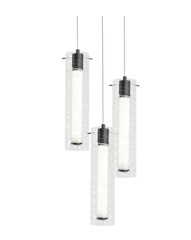 AFX Lighting BRIP04LAJUDBKRND3 Bari 3 Light 4 Inch Round Pendant Light, 120V, Watage 45W, 5CCT 2700K/3000K/3500K/4000K/5000K , Black Finish