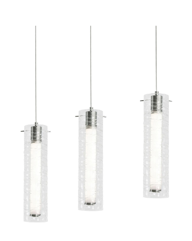 AFX Lighting BRIP04LAJUDSNLNR3 Bari 3 Light 4 Inch Linear Pendant Light, 120V, Wattage 45W, 5CCT 2700K/3000K/3500K/4000K/5000K , Satin Nickel Finish