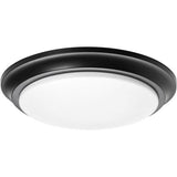 AFX Lighting BRNF12LAJD1BK Baron 1 Light 12 inch Black Flush Mount Ceiling Light