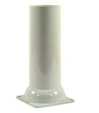 Dabmar Lighting BS200-W Polycarbonate Surface Mount Based Round Post, White Finish