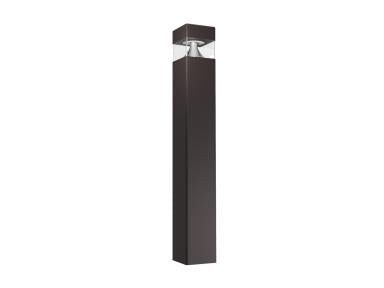 MaxLite BSF30H-WCSBE2 Bollard Round Square Flat Top - 30/20/10w Selectable - 480v - CCT Selectable 3/4/5k - 42 Inches - -20c Battery Backup - Finish Bronze