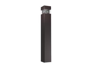 MaxLite BSF30H-WCSBLVE2 Bollard Round Square Flat Top - 30/20/10w Selectable - 480v - CCT Selectable 3/4/5k - 42 Inches - Louvers - -20c Battery Backup - Finish Bronze