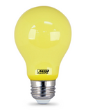 Feit Electric A19/BUG/LED Non Dimmable A19 E26 Base Yellow LED Bug Light Bulb, Wattage 5W, Voltage 120V, Yellow Finish