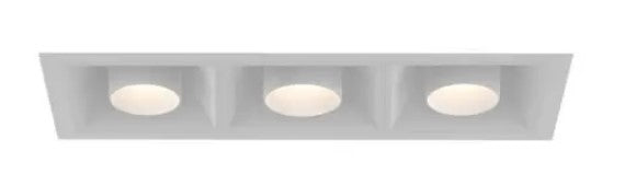 Eurofase Lighting BVOR3T01SGSGG1535WCL 45W Bravo LED w/ Trim, S.Gimbal, 3-Light, Wide, 120V-277V, 3500K, Black, Clear Finish