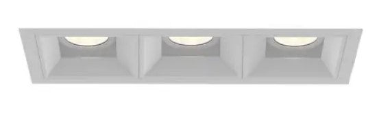Eurofase Lighting BVOR3T02RFRFF1530WCL 45W Bravo LED w/ Trim, 3-Light, Wide, 120V-277V, 3000K, White, Clear Finish