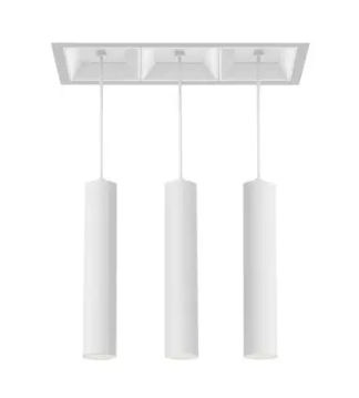 Eurofase Lighting BVOR3T02SUSUSU1530 Bravo LED w/ Trim, Pendant, 3-Light, Voltage 120V-277V, Wattage 45W, Color Temperature 3000K, White Finish