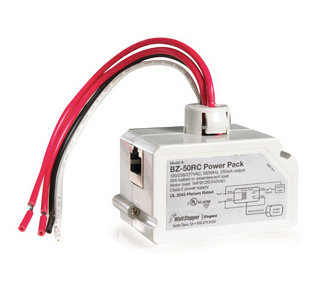 Wattstopper BZ-50RC Power Pack, 120-277V, 50/60Hz, 24VDC, 225mA, RJ45 Connector