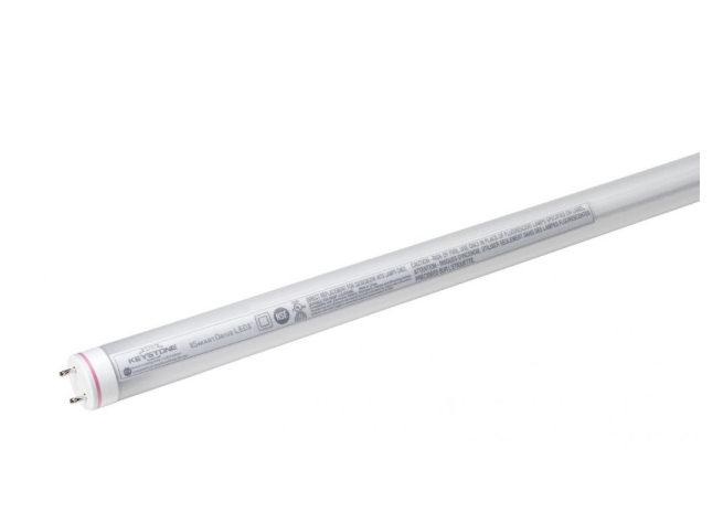 Keystone KT-LED15T8-48GC-865-S-CP 15W LED T8 Tube, Shatter-Proof Coated Glass, Ballast Compatible, 4ft, 6500K, SmartDrive