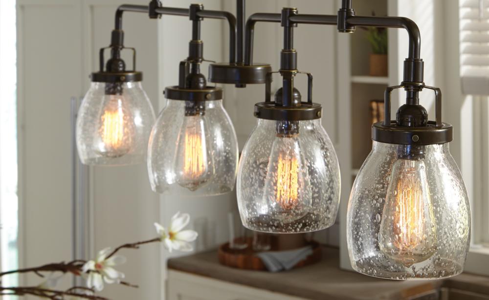 Generation Lighting Belton 9 Light Midnight Black Chandelier detail view