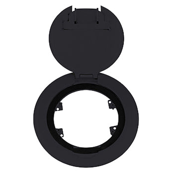 Lew Electric MOI4-RES-REC-P2-C6-BK-AHC-CED Customizable, Recessed Four Inch Poke-Through Floor Box Finish Black