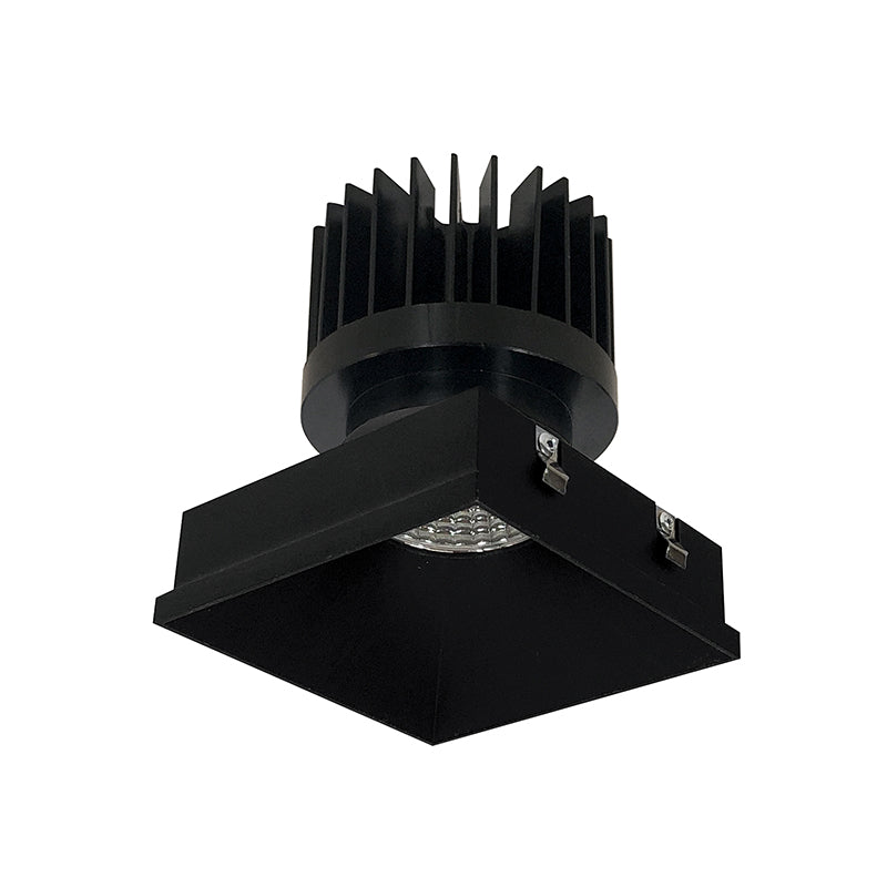 Nora Lighting NIO-4PSTLNDCCDXBB/HL 4" Iolite PLUS Square Recessed Trim Less Downlight - CCT: Comfort Dim (3000K-2000K) - Finish: Black