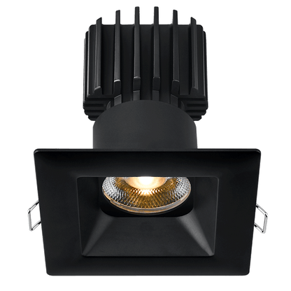 Lotus LED Lights L3F-SRW-BK-LB36-3K95 3" Tangra LED Fixed Square Recessed Wide Trim - CCT: 3000K - Trim Color: Black - Optics: Lens Black - Beam Angle: 36°