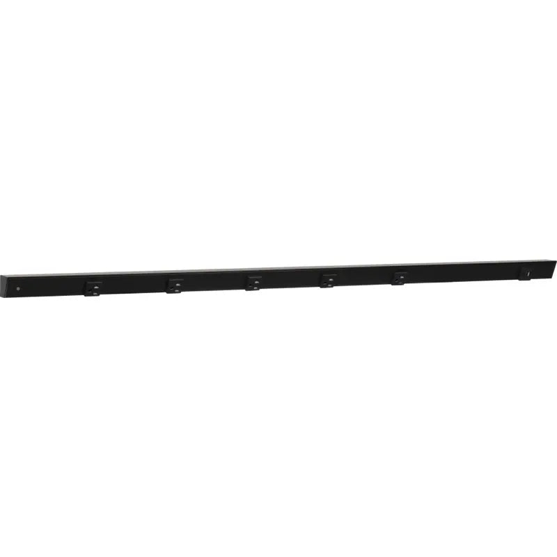Task Lighting APTUR48-6BBK 48" Slim Angled Power Strip - Left Wire Entry - 5 Black Receptacle - Right Side USB-A/C - 120V - Finish: Black