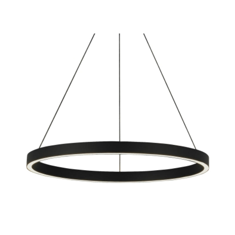 Visual Comfort Architectural 700FIA24B-LED935 Modern Fiama 24" LED Single Tier Suspension Chandelier Ceiling Light - 120-277V - CCT:3500K - Finish: Black