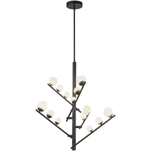 Kuzco Lighting CH55530-BK/OP Juniper LED 18 inch Black Chandelier Ceiling Light