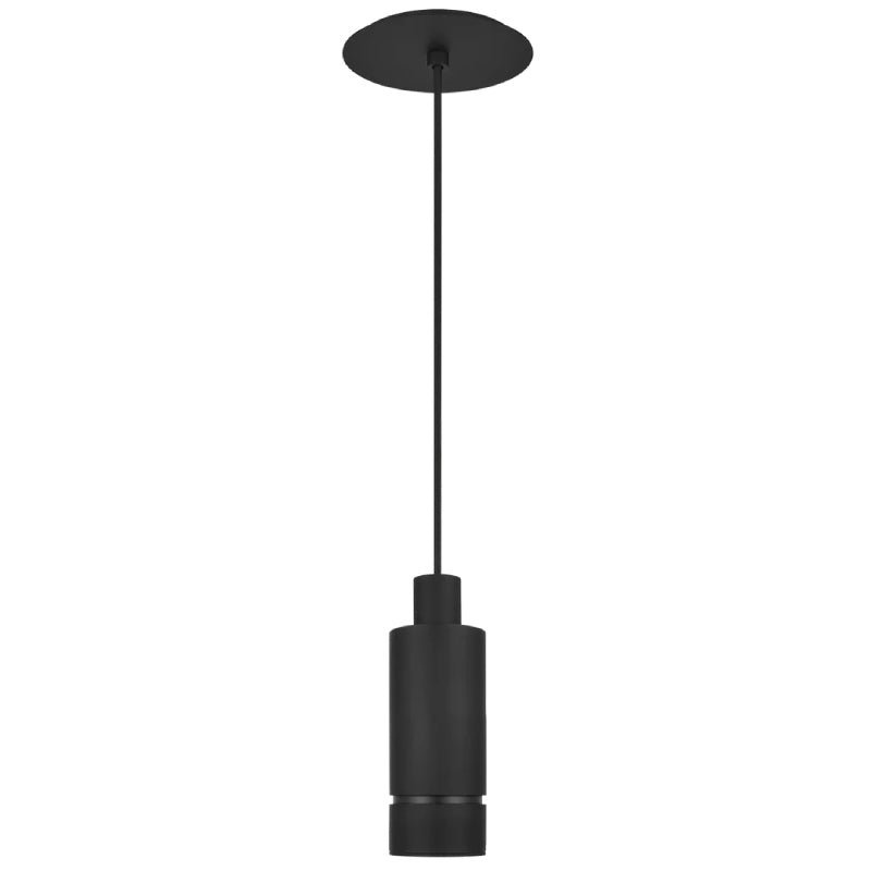 Visual Comfort Architectural 700TDSOT9B-LED927 Modern Mick De Giulio Sottile Small 1-lt 3" Line-Voltage Pendant Ceiling Light - Finish: Nightshade Black