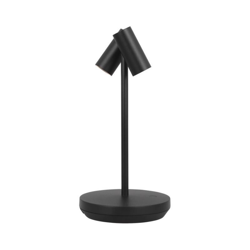 Visual Comfort Architectural SLTB53427B Modern  10" Dobson 2-light Tall LED Table Lamp - 120-240V - CCT: 2700K - Finish: Black