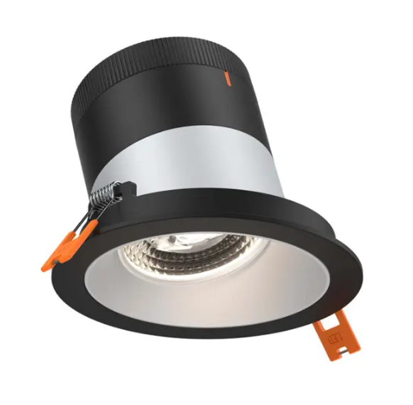 Dals Lighting RC03-CC-60-SLAZ-TBK Versa 3" Alzak Modular Downlight, Slope Ceiling 60 degree Beam Angle Wattage & CCT Selectable -  Black Trim