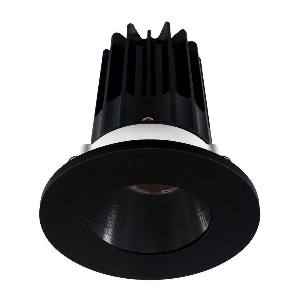 Lotus LED Lights LED-2-S15W-30K-2RRBK-2RTBK-60D 2" Round High Output Designer Series LED Recessed Downlight - 15W, 3000K, 1000 Lumens, 60° Beam Angle with Black Reflector - Black Trim