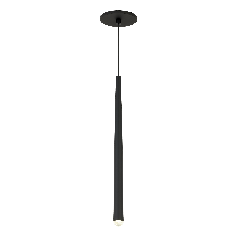 Visual Comfort Architectural 700TRSPPYL1RB-LED930 Modern 1" Pylon 1-lt LED Pendant Ceiling Light - 120V-277V - CCT: 3000K - Finish: Nightshade Black