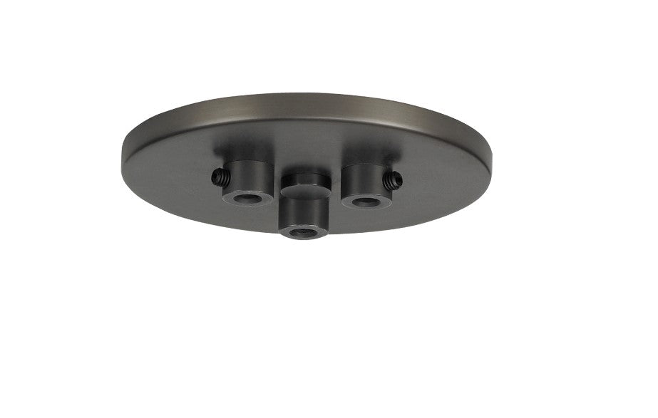 Visual Comfort Architectural 700TDMRD3TZ Modern Line-Voltage Mini Canopy 3 Port Round - Finish: Bronze