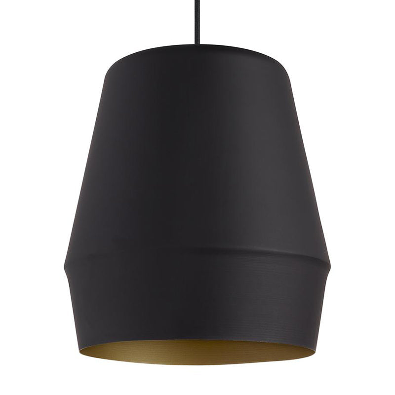 Visual Comfort Architectural 700TDALEBG Modern 13" Allea 1-lt Line Voltage Pendant Light - 120V - Finish: Black/Gold