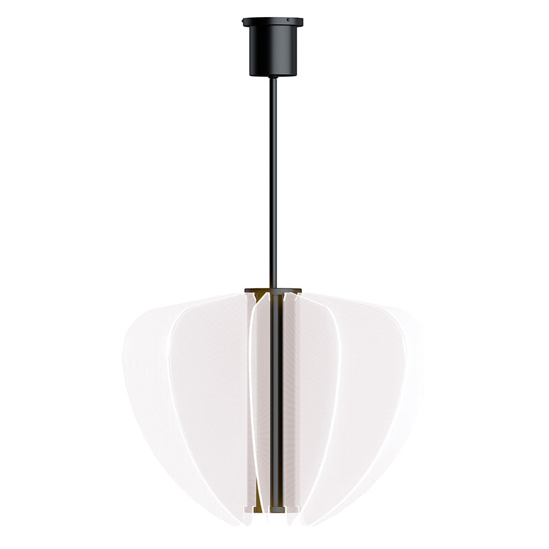 Visual Comfort Architectural 700NYR28B-LED935 Modern 28" Nyra LED Chandelier Ceiling Light - 120-277V - CCT: 3500K - Finish: Nightshade Black