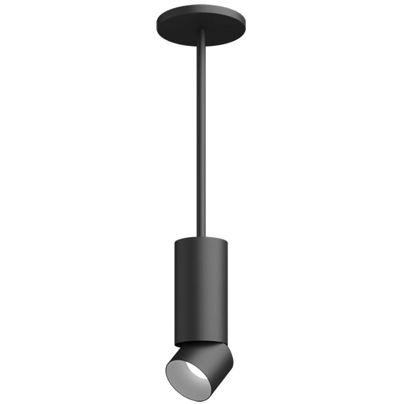 Visual Comfort Architectural ENCY3RP-L279272A-UNV-WB ENTRA 3" 27W Adjustable Black Cylinder LED Pendant Light - White Reflector - CCT 2700K - Beam Spread: 25°