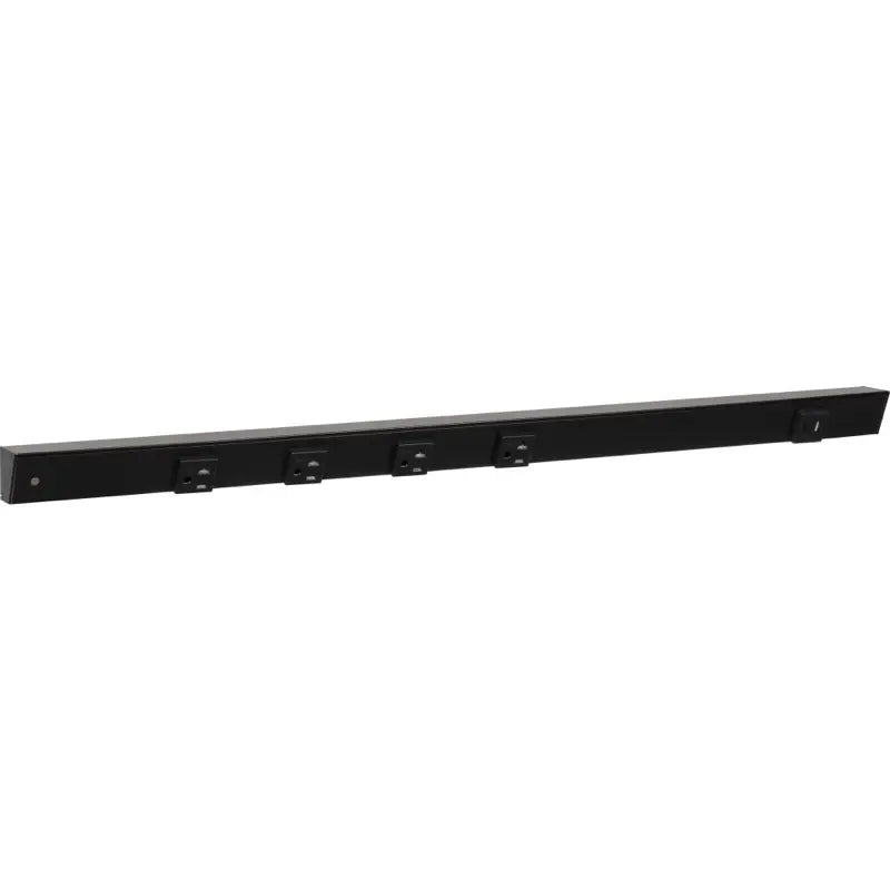 Task Lighting APTUR30-5BBK 30" Slim Angled Power Strip - Left Wire Entry - 4 Black Receptacle - Right Side USB-A/C - 120V - Finish: Black