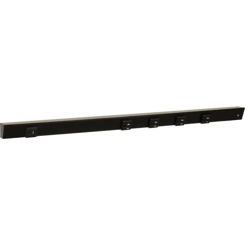 Task Lighting APTUL30-5BBK 30" Slim Angled Power Strip - Right Wire Entry - 4 Black Receptacle - Left Side USB-A/C - 120V - Finish: Black