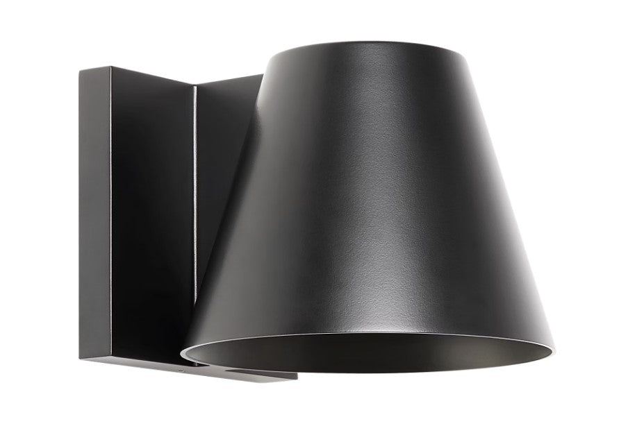 Visual Comfort Architectural 700WSBOW6B-LED830-277 Modern 6" Sean Lavin Bowman LED Outdoor Wall Light - 80 CRI - 277V - CCT: 3000K - Finish: Black