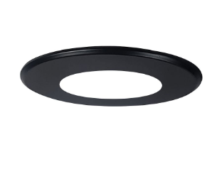 Nora Lighting NSLIM-4RDTB Round Face Plate for NSLIM, Black Finish