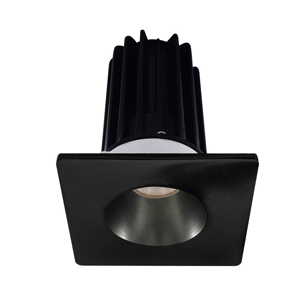 Lotus LED Lights LED-2-S15W-3018K-2RRCH-2STBK-60D 2" High Output Designer Series LED Recessed Downlight - 15W - 120V - 800 Lumens - Dim to Warm 3000-1800K CCT - 60° Beam Angle With Chrome Reflector - Square Black Trim