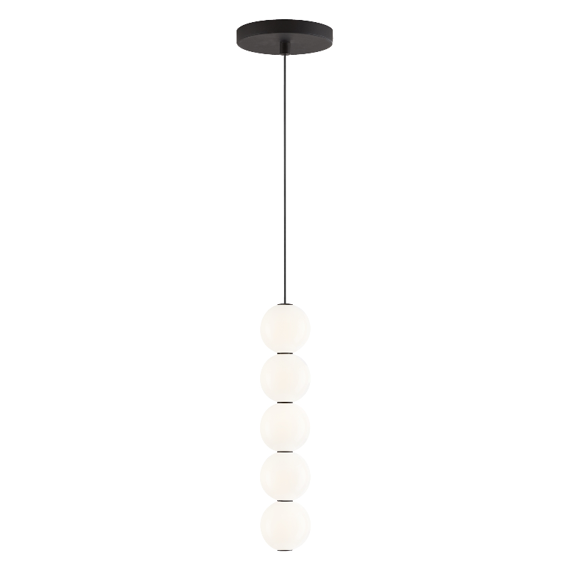 Visual Comfort Architectural 700TDOBT5B-LED927 Modern 3" Orbet 5-lt LED Pendant Ceiling Light - 120-277V - CCT: 2700K - Finish: Nightshade Black