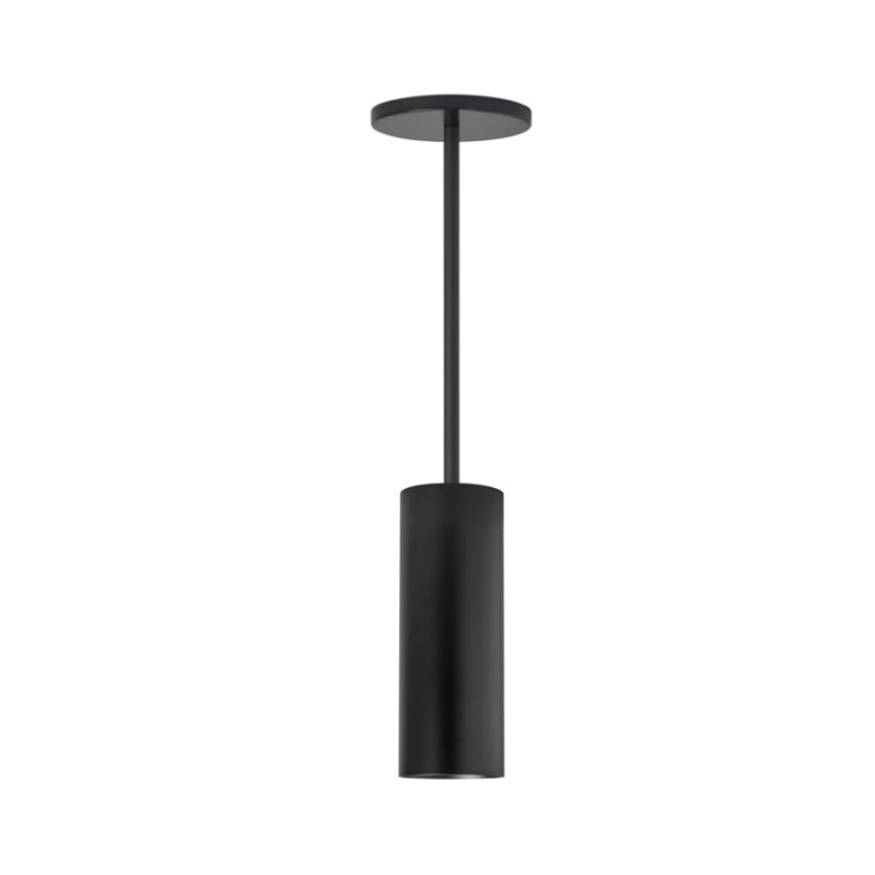 Visual Comfort Architectural ENCY3RP-L279276D-UNV-WB 3" 27W Fixed Black Cylinder Pendant Mount LED Ceiling Light - White Reflector - CCT 2700K - Beam Spread: 60°