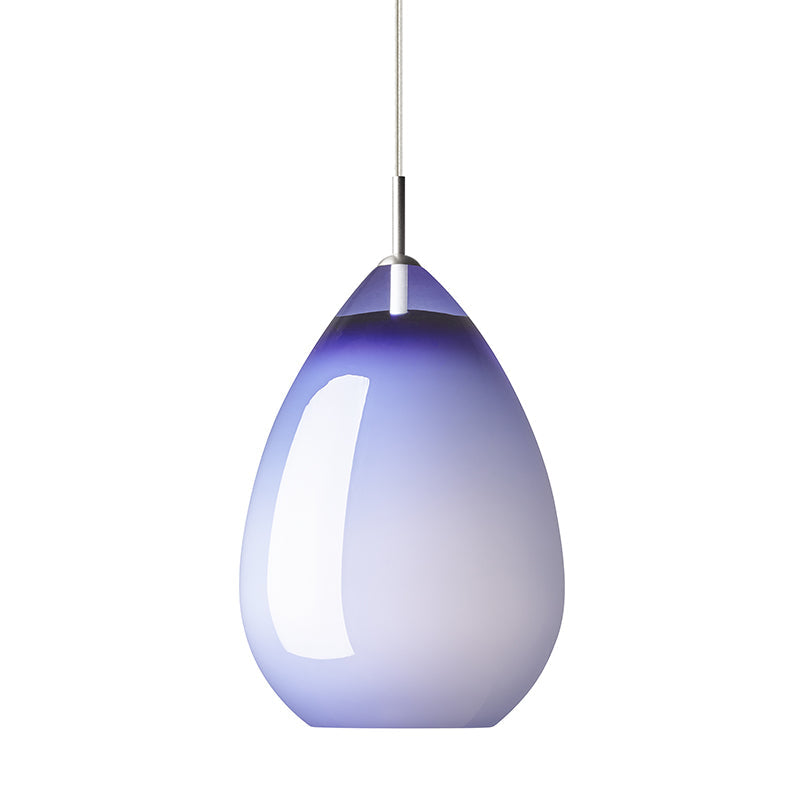 Visual Comfort Architectural 700TDALIGPUS Modren Sean Lavin Alina Grande 1 Light 8.5 inch Satin Nickel Pendant Ceiling Light - Shade Color: Steel Blue