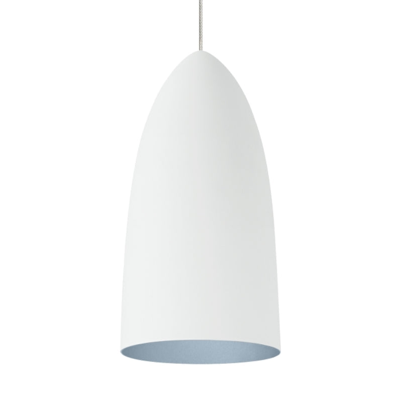 Visual Comfort Architectural 700MOSIGMWUS-LED930 Mini Signal 4" Monorail LED Pendant light - CCT 3000K - 12V - Finish: Satin Nickel - Rubberized White/Blue