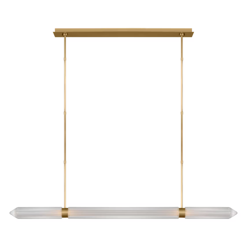 Visual Comfort Architectural AKLS28627BR-277 Avroko Langston 1 Light 61 inch Plated Brass Linear Chandelier Ceiling Light in 277V
