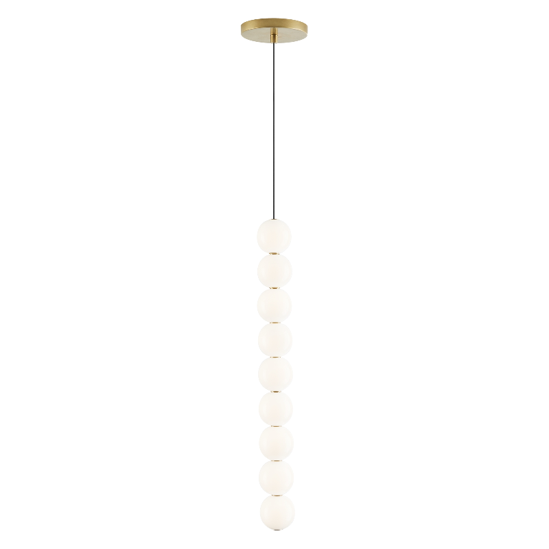 Visual Comfort Architectural 700TDOBT9NB-LED927 Modern 3" Orbet 9-lt LED Pendant Ceiling Light - 120-277V - CCT: 2700K - Finish: Natural Brass