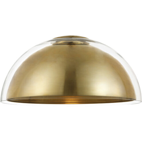 Visual Comfort Architectural MDFM73527HABCG Modern Mick De Giulio Lusi LED 23.8" Flush Mount LED Ceiling Light - Finish: Antique Brass