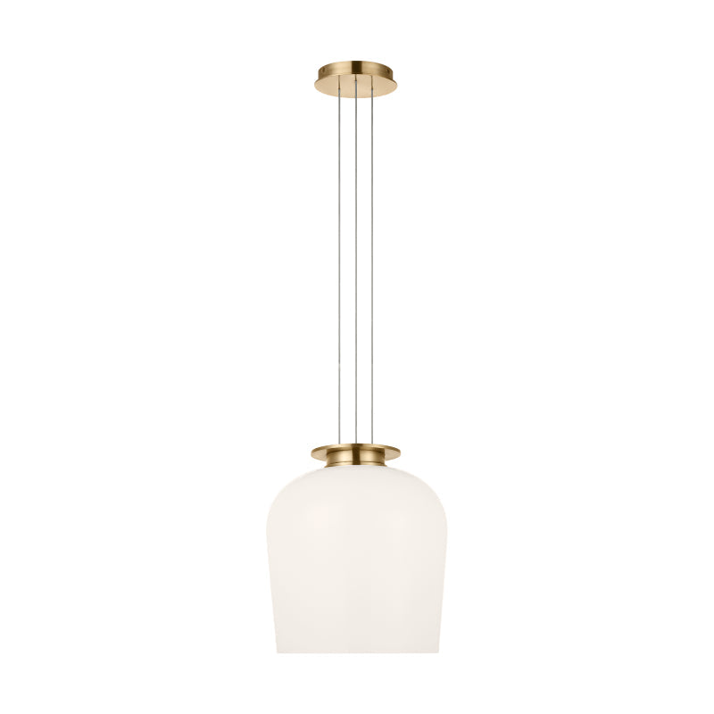 Visual Comfort Architectural SLPD62427HABMG Modern 12" Vetro 1-lt LED Pendant Ceiling Light - CCT: 2700K - 120-277V - Finish: Antique Brass