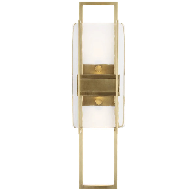 Visual Comfort Architectural 700WSDUE18NB-LED927-277 Modern Mick De Giulio Duelle LED 18"  277V Wall Sconce Wall Light, Integrated LED - Finish: Natural Brass