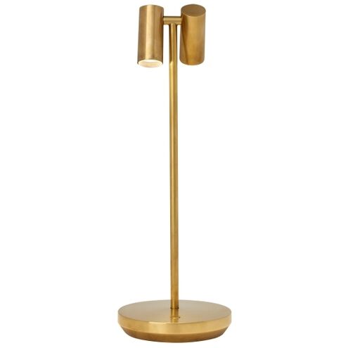 Visual Comfort Architectural SLTB27027NB Modern  14.6" Dobson 2-light Tall LED Table Lamp - 120-240V - CCT: 2700K - Finish: Natural Brass