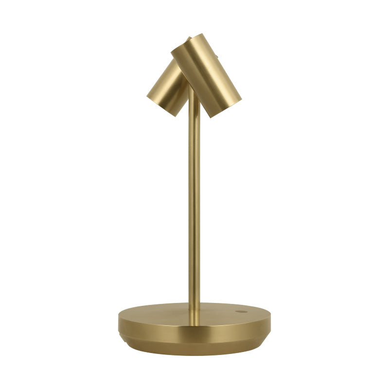 Visual Comfort Architectural SLTB53427HAB Modern  10" Dobson 2-light Tall LED Table Lamp - 120-240V - CCT: 2700K - Finish: Antique Brass