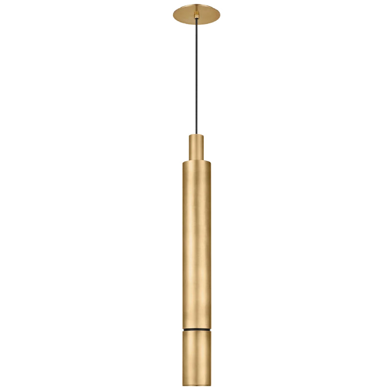 Visual Comfort Architectural 700TDSOT27NB-LED927 Modern Mick De Giulio Sottile Extra Large 1-lt 3" Line-Voltage Pendant Ceiling Light - Finish: Natural Brass