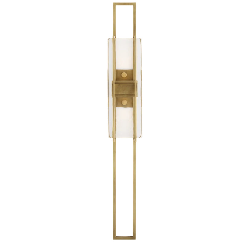 Visual Comfort Architectural 700WSDUE28NB-LED927-277 Modern Mick De Giulio Duelle LED 28" 277V Wall Sconce Wall Light, Integrated LED - Finish: Natural Brass