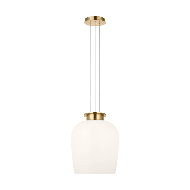 Visual Comfort Architectural SLPD62327HABMG Modern 21" Vetro 1-lt LED Pendant Ceiling Light - CCT: 2700K - 120-277V - Finish: Antique Brass