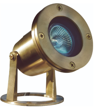 Dabmar Lighting LV323-L4-RGBW-BS Brass Underwater Light GU5.3 LED, Voltage 12V, Wattage 4W, Multi-Color Temperature, Brass Finish